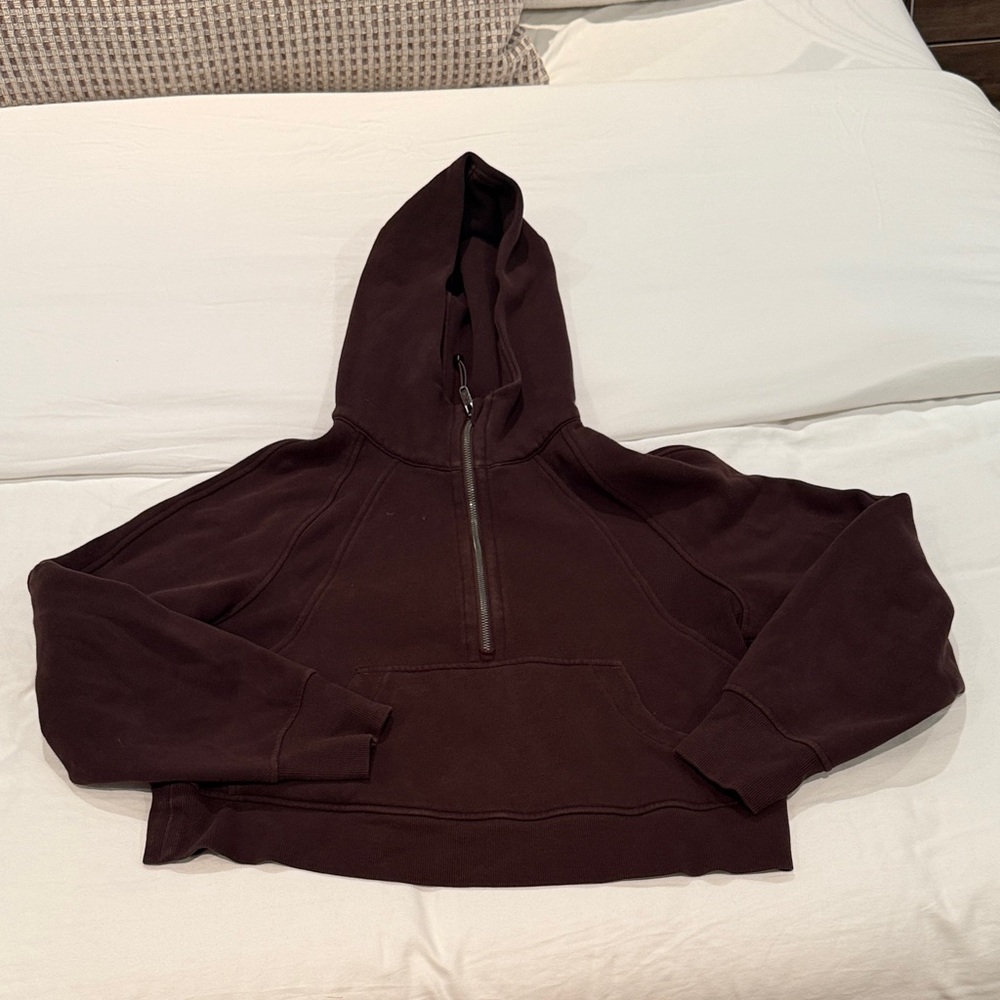 Lululemon Dark Brown Half-Zip Hoodie